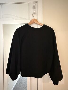 Zara Black Balloon Sleeve top